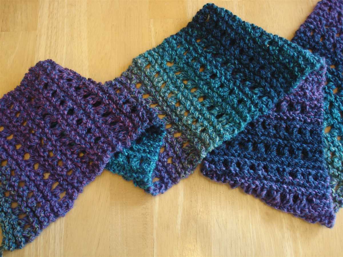 Open weave scarf knitting pattern