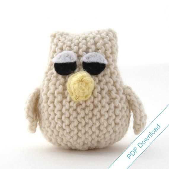 Owl toy knitting pattern