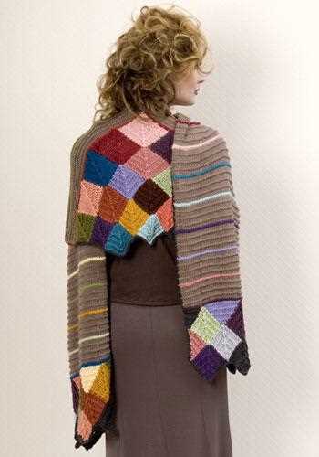 Patchwork scarf knitting pattern