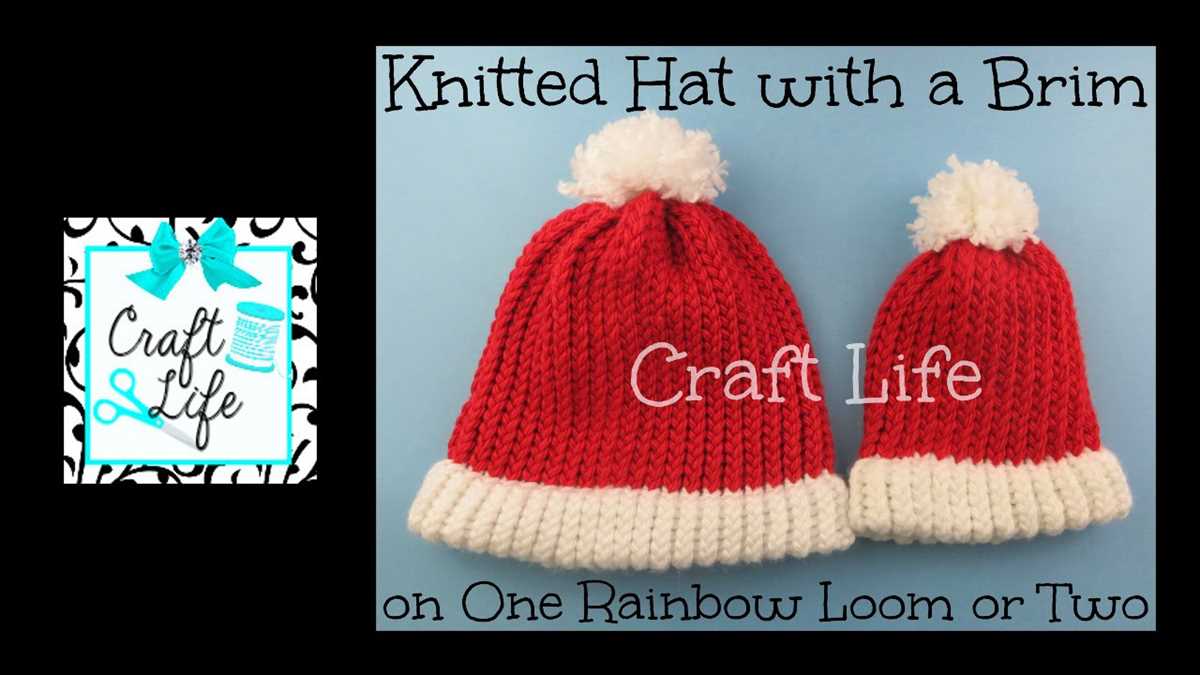 Ribbed brim knit hat pattern