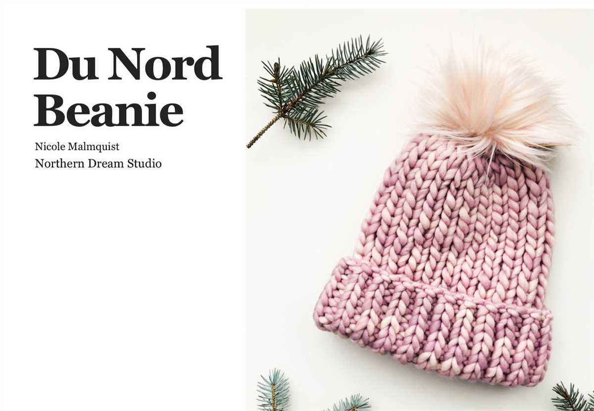 Ribbed brim knit hat pattern