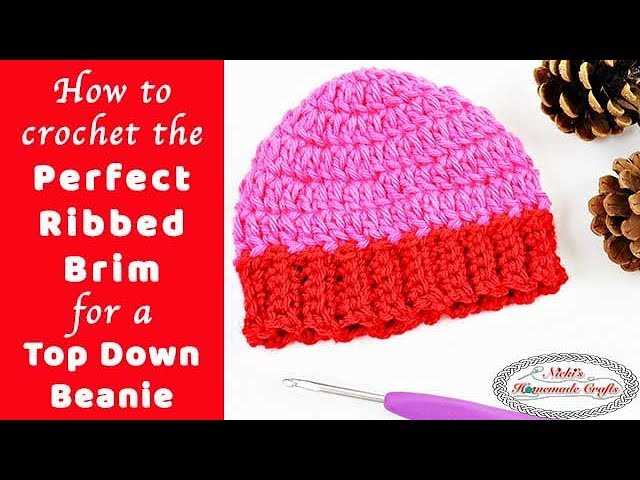 Ribbed brim knit hat pattern