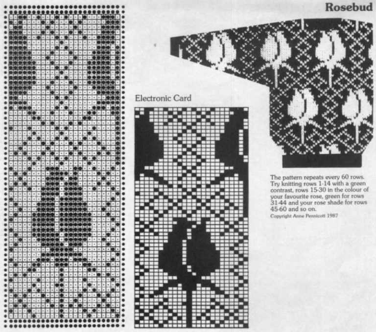 Rosebud knitting pattern