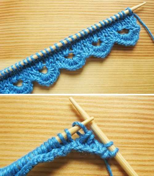 Scalloped knitting pattern