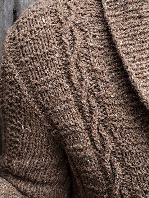 Shawl collar sweater knitting pattern