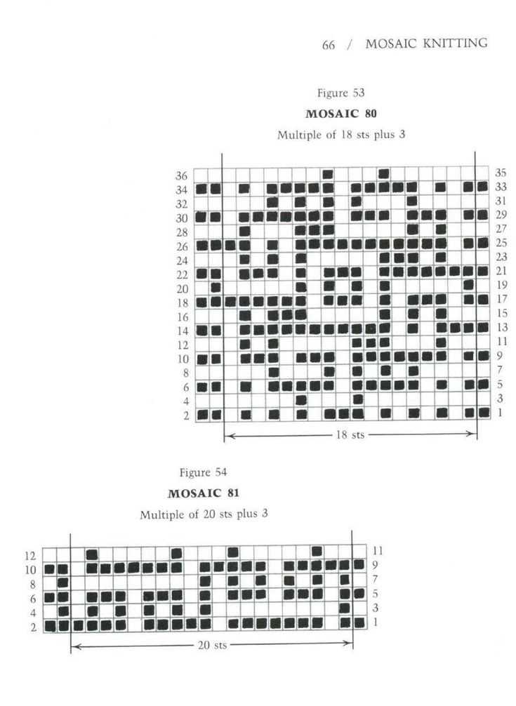 Simple mosaic knitting patterns