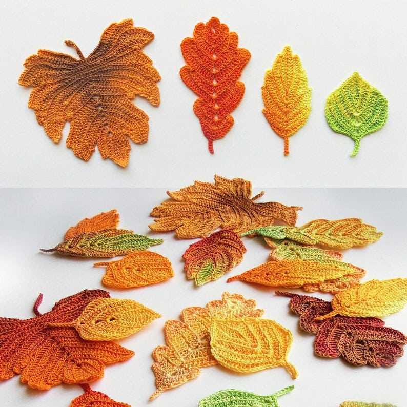 Small knit leaf pattern