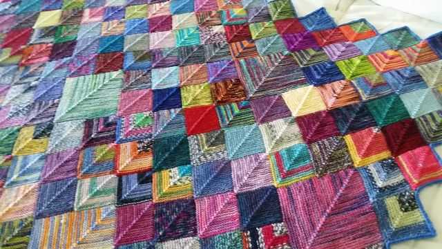 Sock yarn blanket knitting pattern
