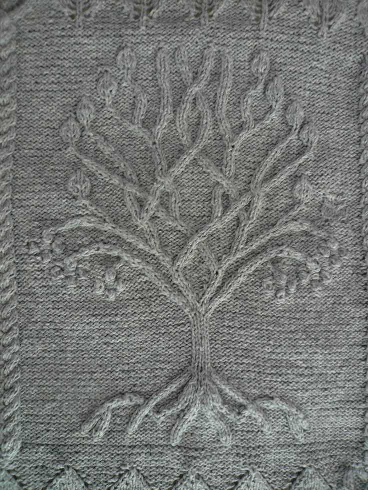 Tree of life blanket knitting pattern