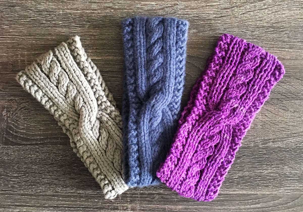 Twist headband pattern knit