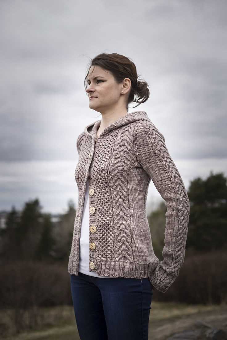 Womens hooded cardigan knitting pattern