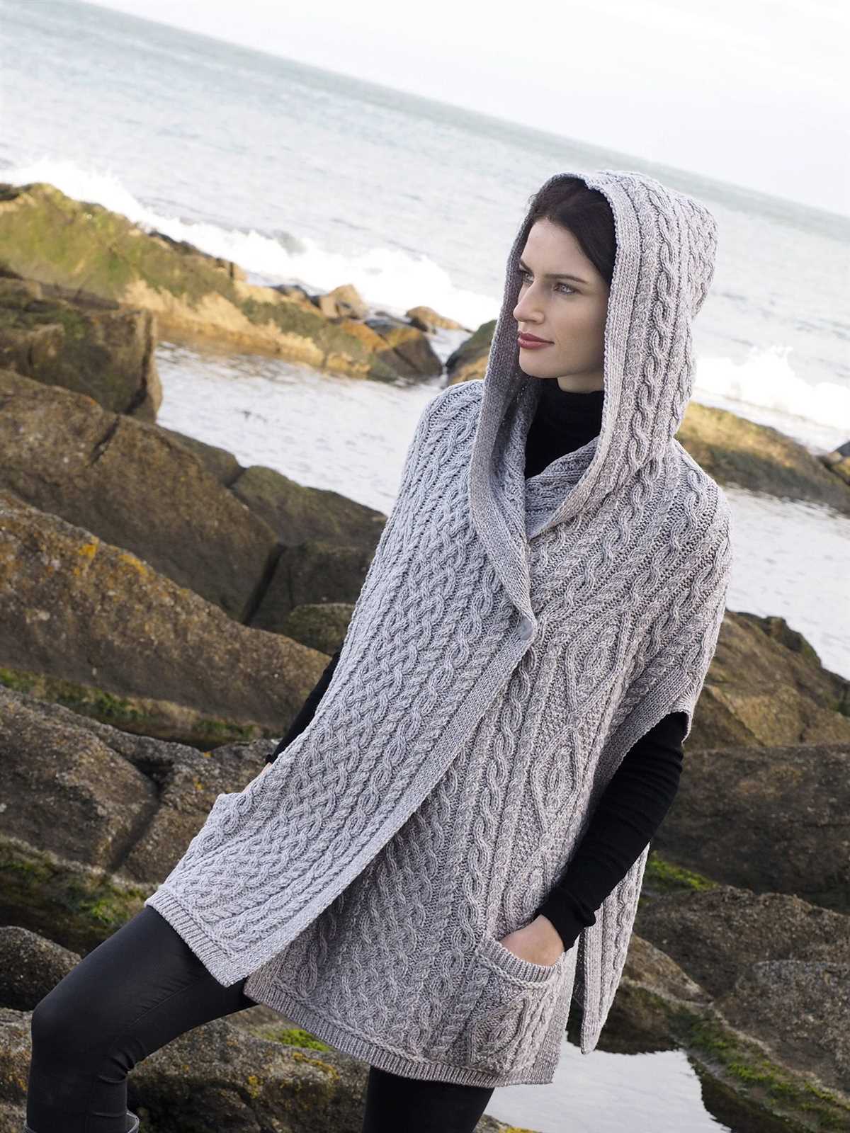 Womens hooded cardigan knitting pattern