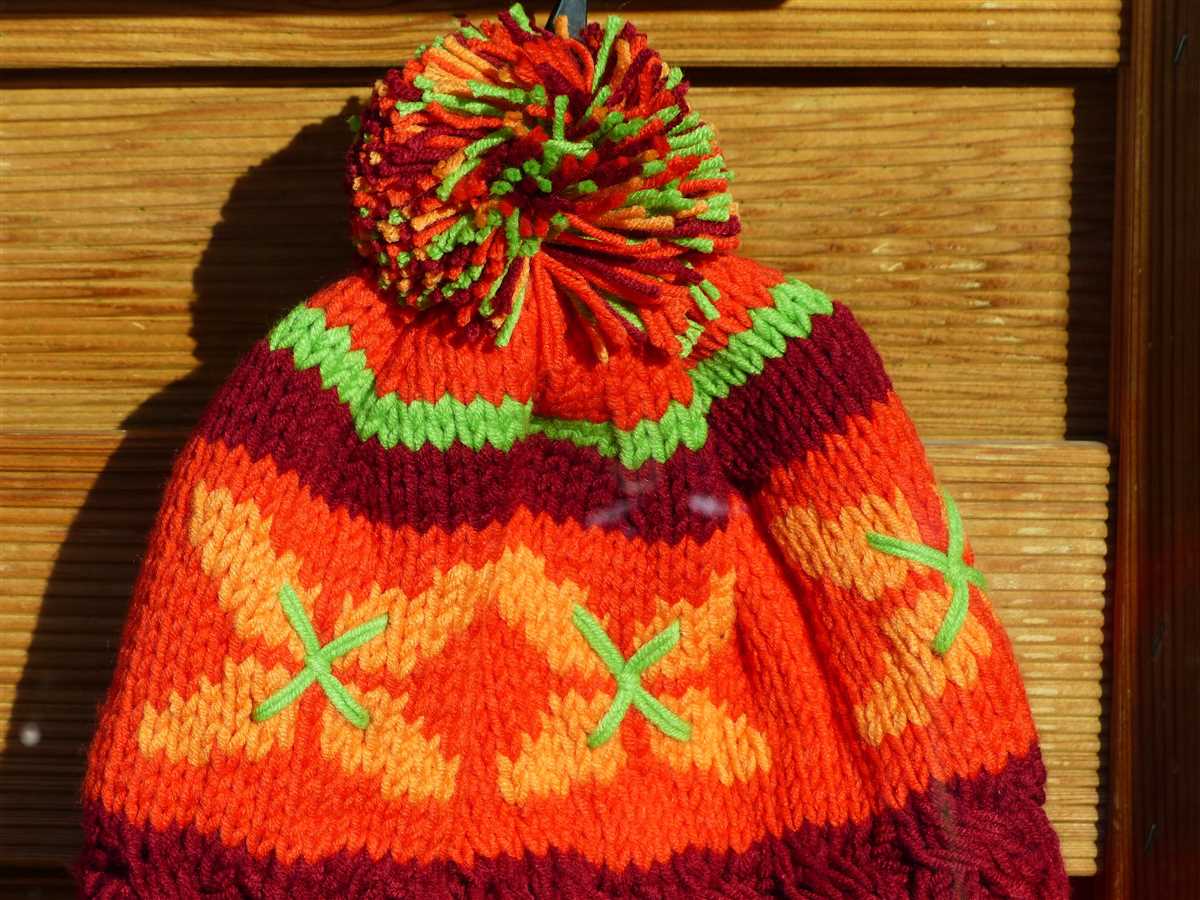 Wool cap knitting pattern