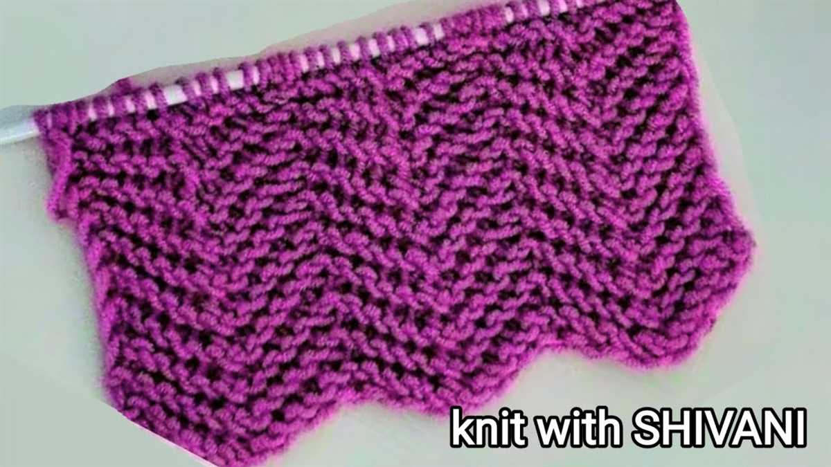 Zig zag knitting pattern