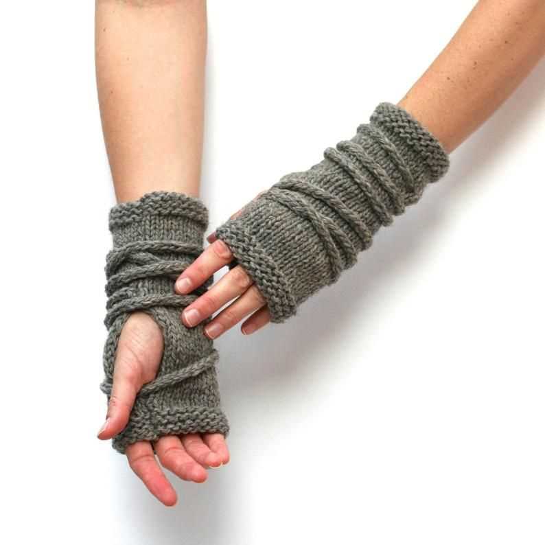 Free knit fingerless gloves pattern