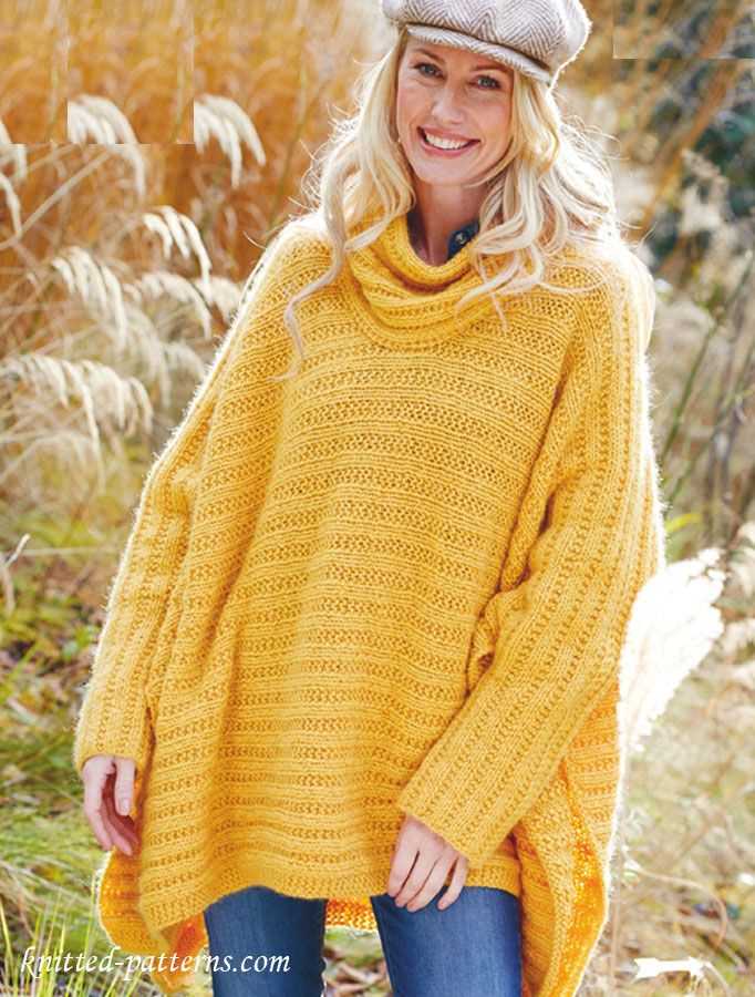 Free poncho knitting patterns for adults