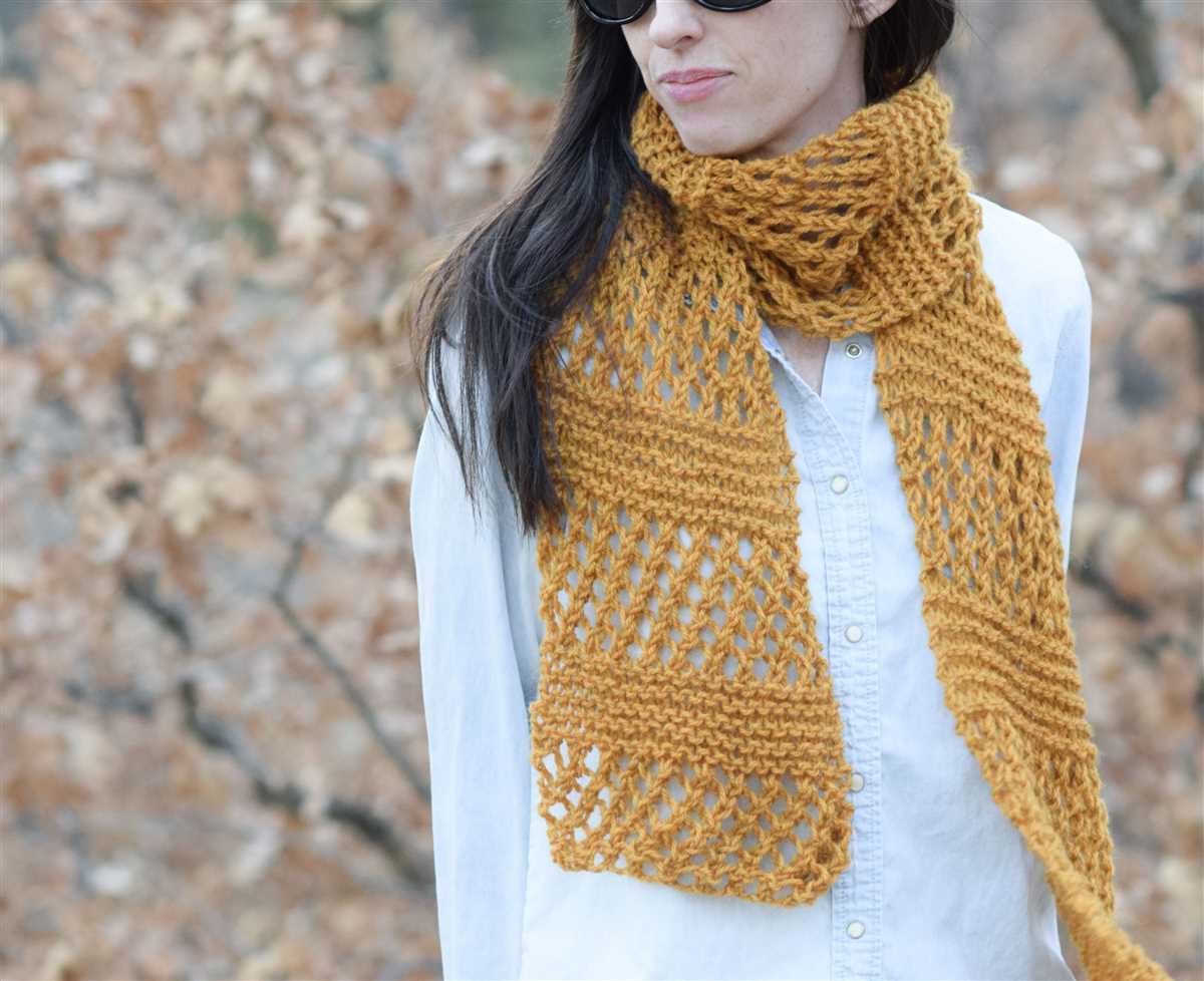 Honeycomb scarf knitting pattern