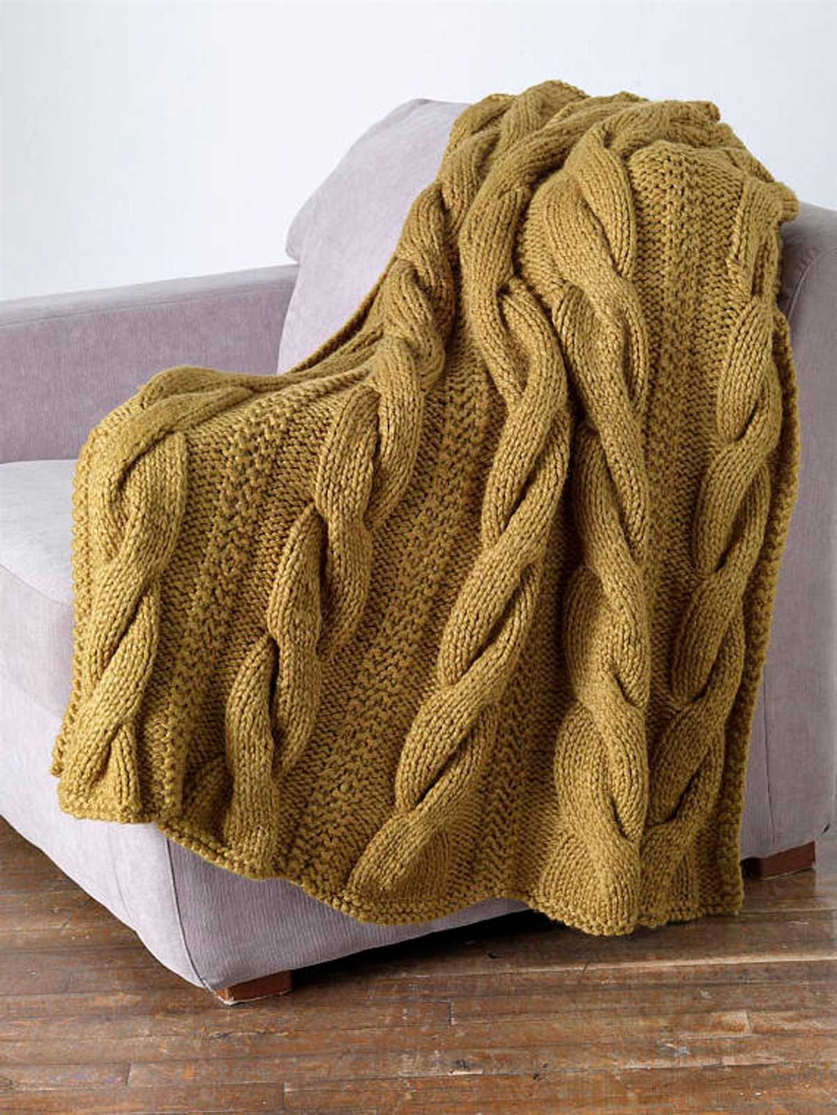 Chunky blanket hand knit pattern