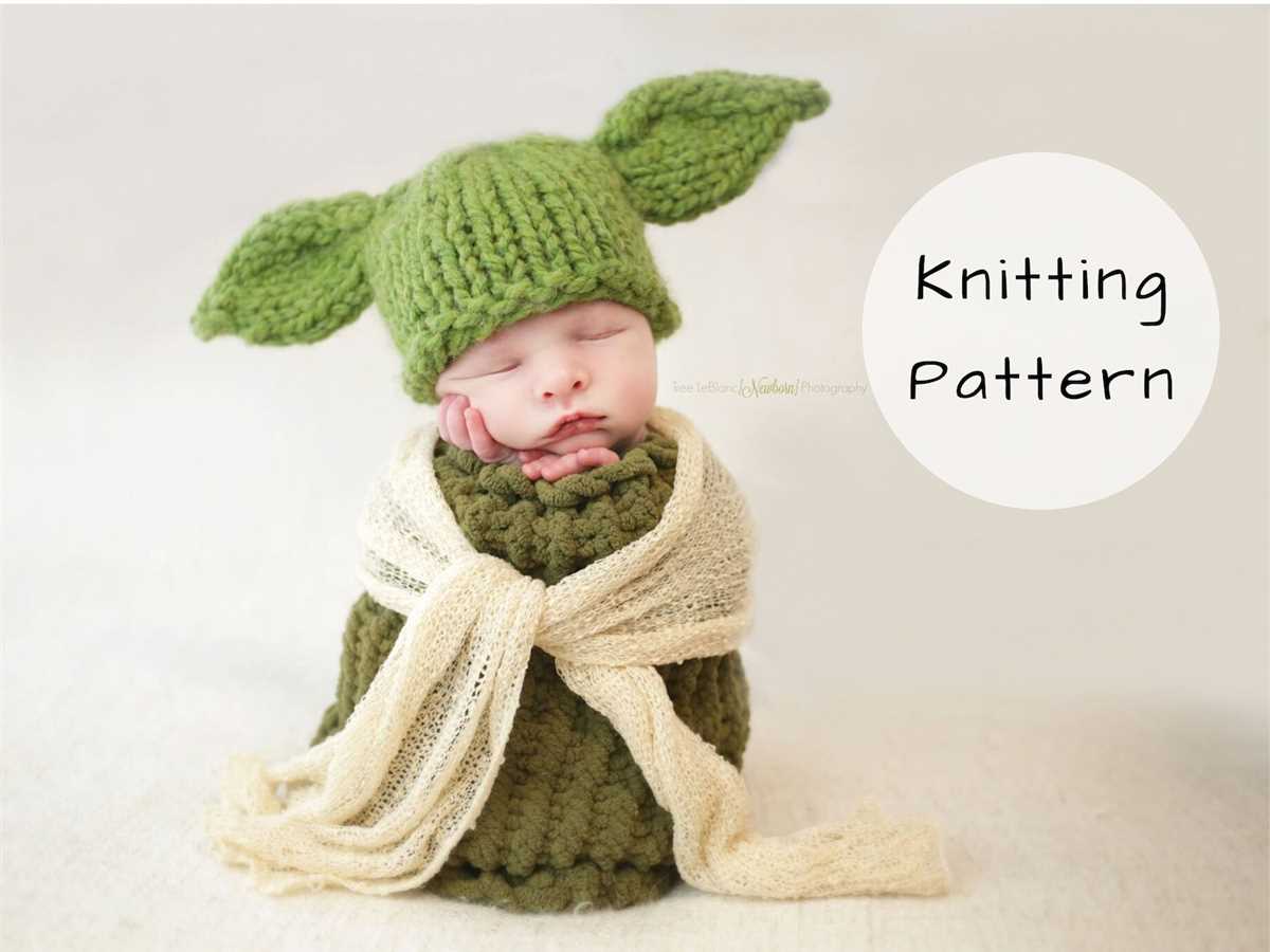 Baby yoda knitting pattern