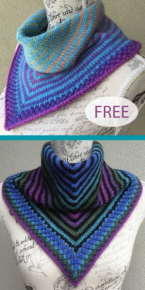 Bandana cowl knitting patterns