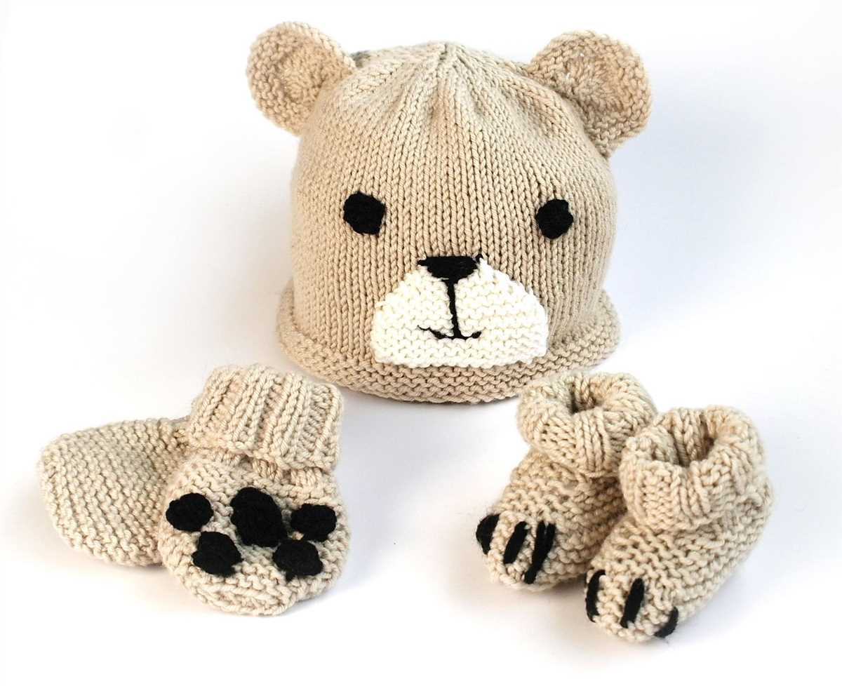 Bear hat knitting pattern
