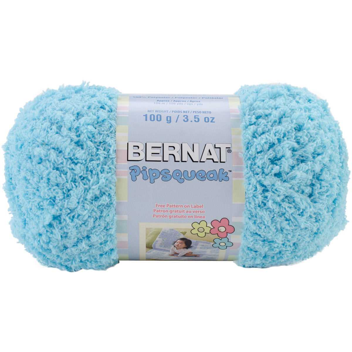 Bernat Pipsqueak Big Ball Yarn - Filato Morbido Peso 5, 100% Poliestere, 120yd/109m, Colore Neopolitan, Prodotto In USA