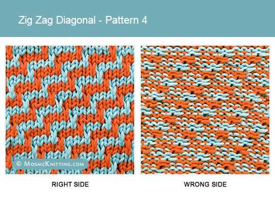 Zig zag knitting pattern