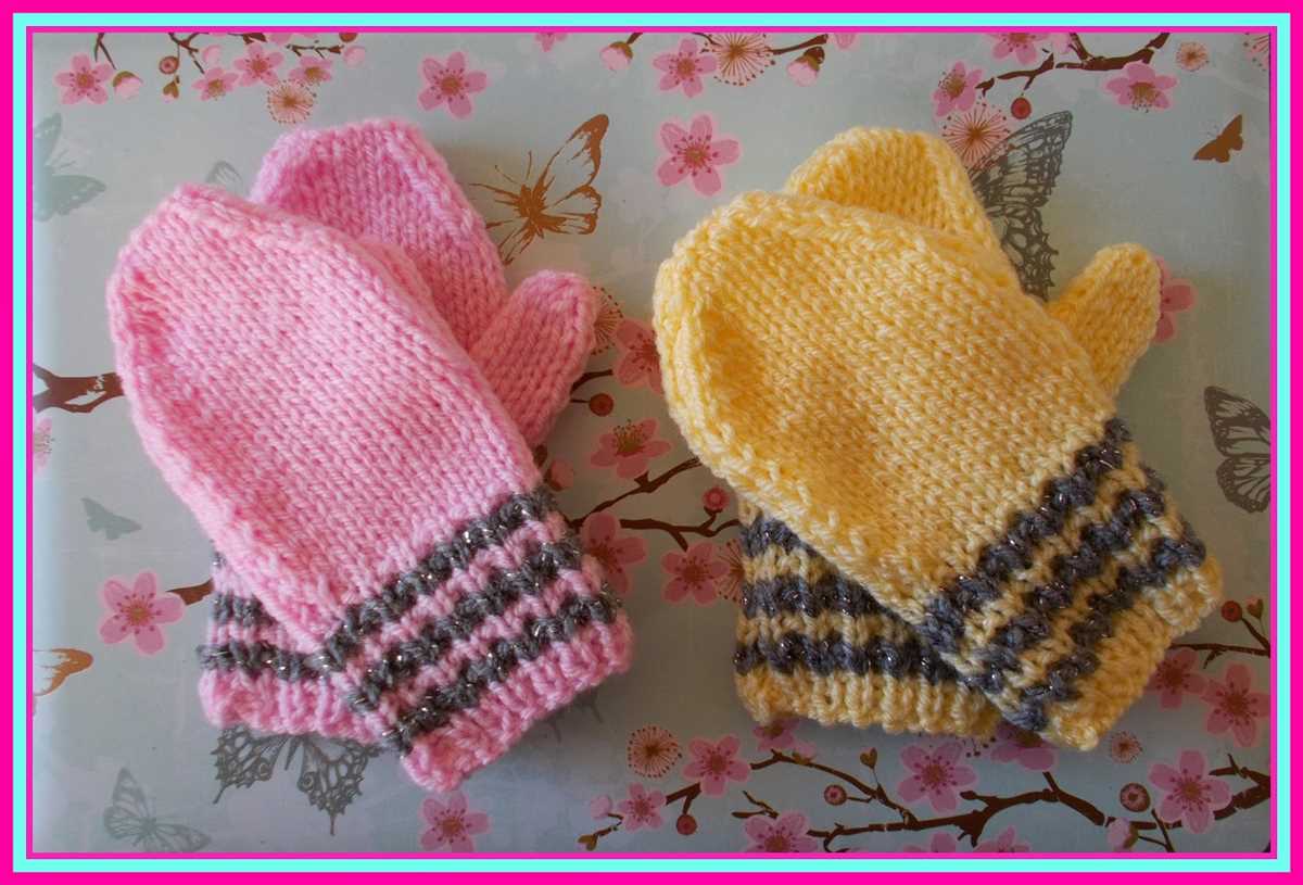Knitting pattern for childrens gloves on two needles