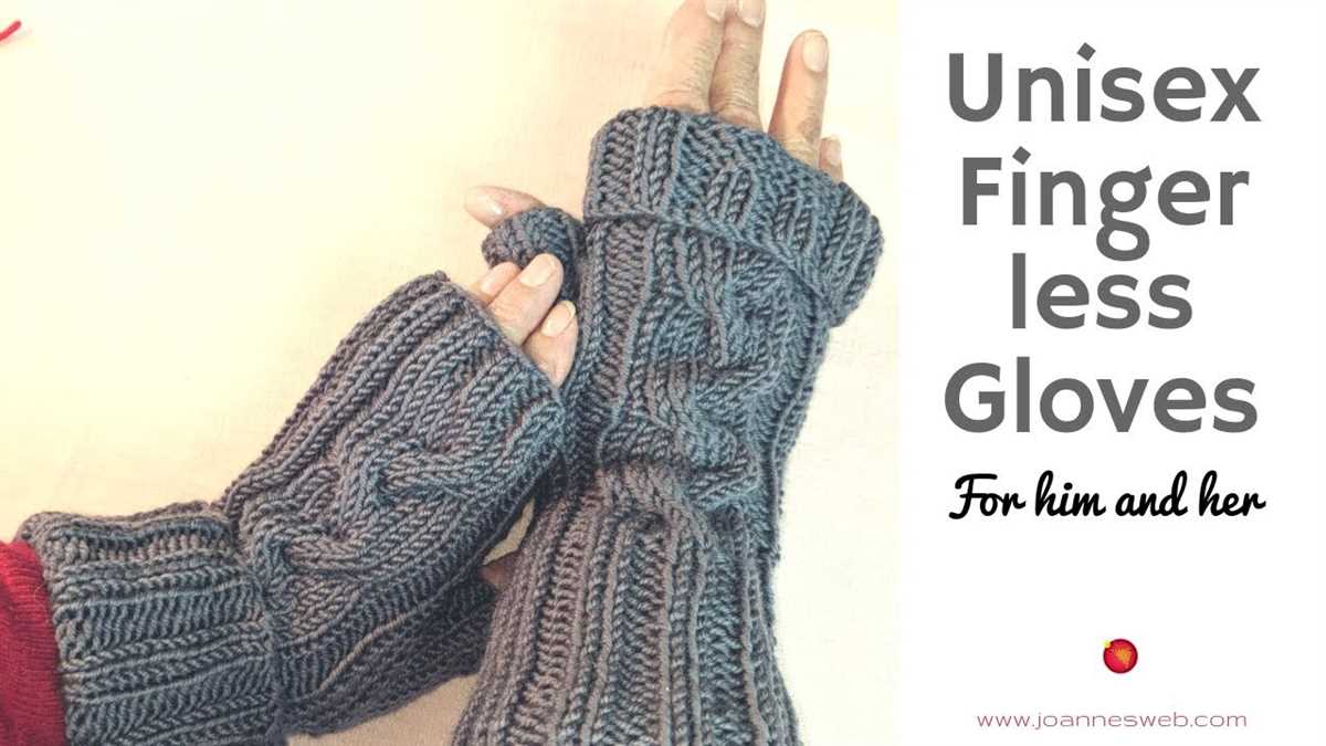 Free knitting pattern for men's fingerless gloves