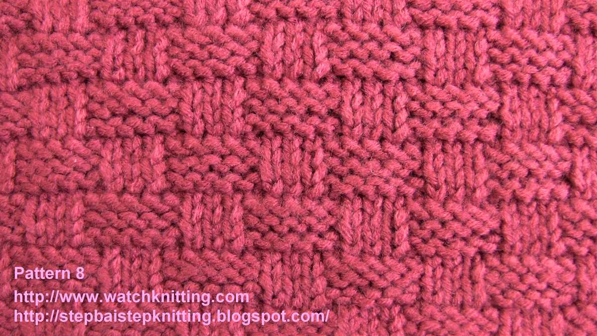 Knitting pattern instructions