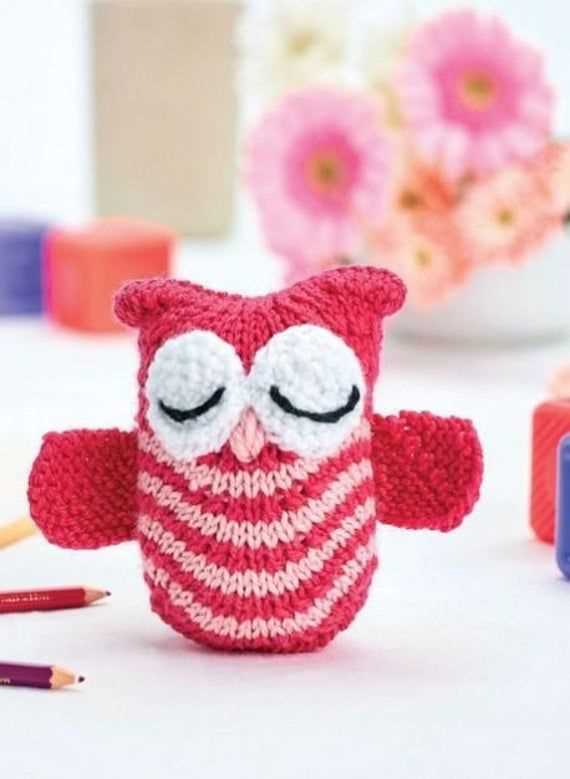 Owl toy knitting pattern