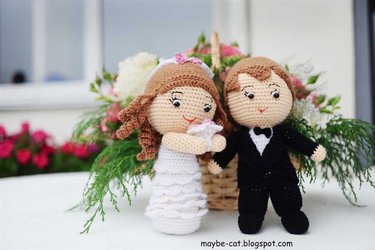 Bride and groom knitting pattern