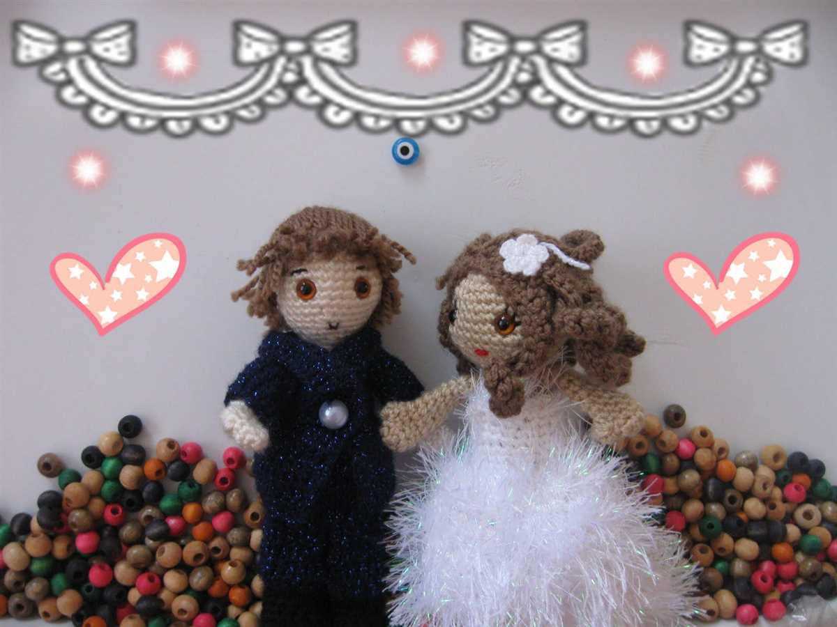 Bride and groom knitting pattern