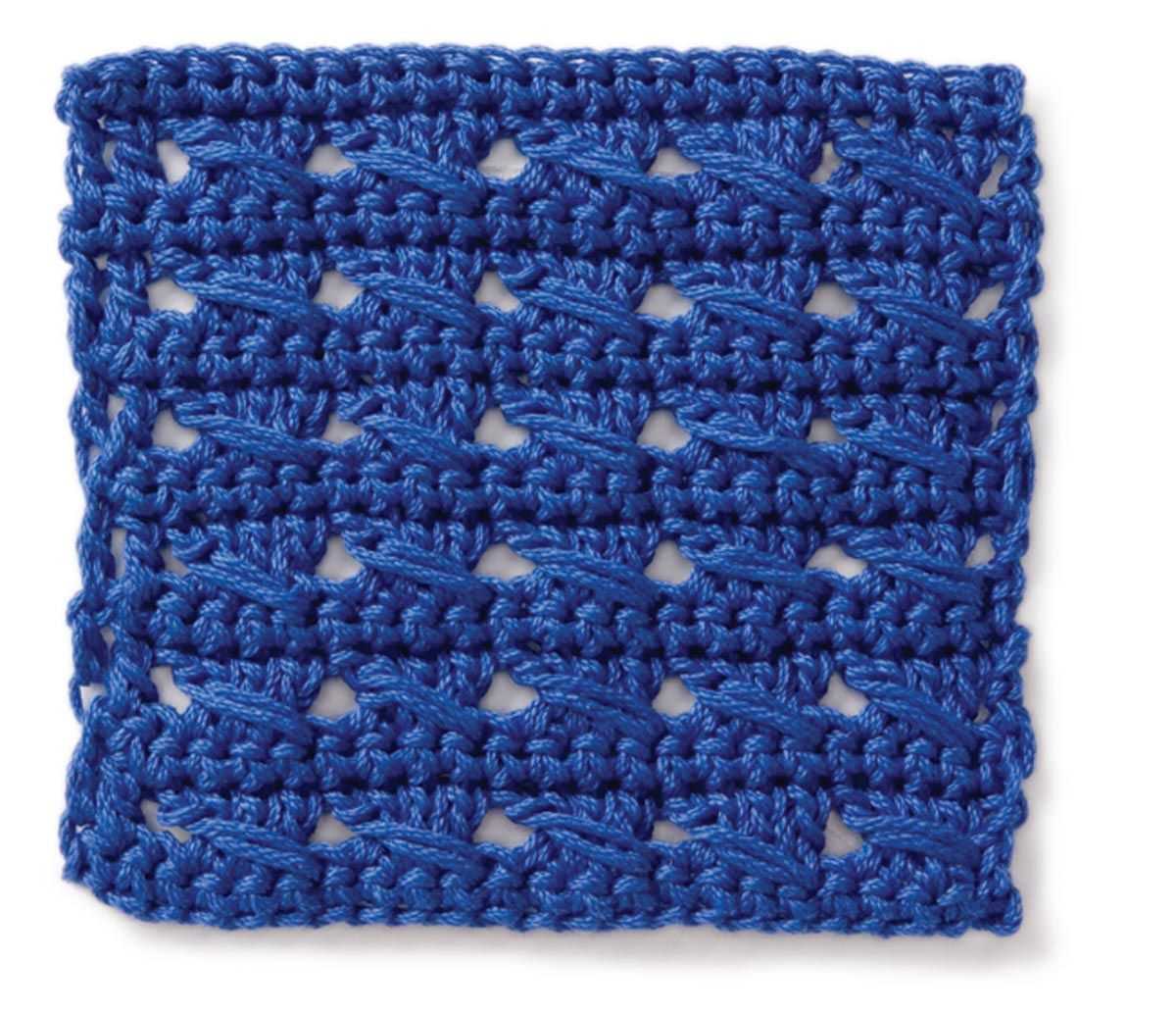 Cable knit square pattern