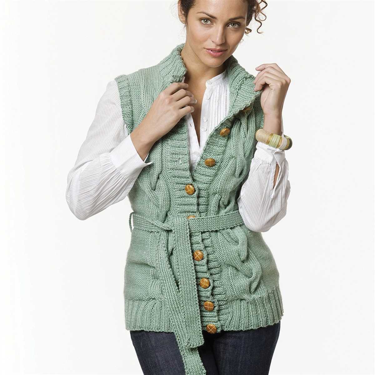 Cable knit vest pattern