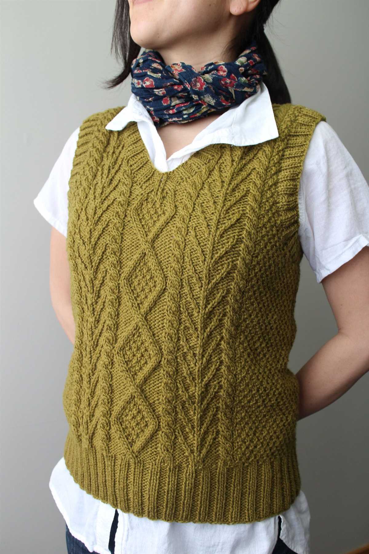 Cable knit vest pattern