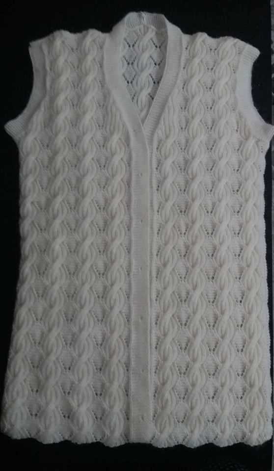 Cable knit vest pattern