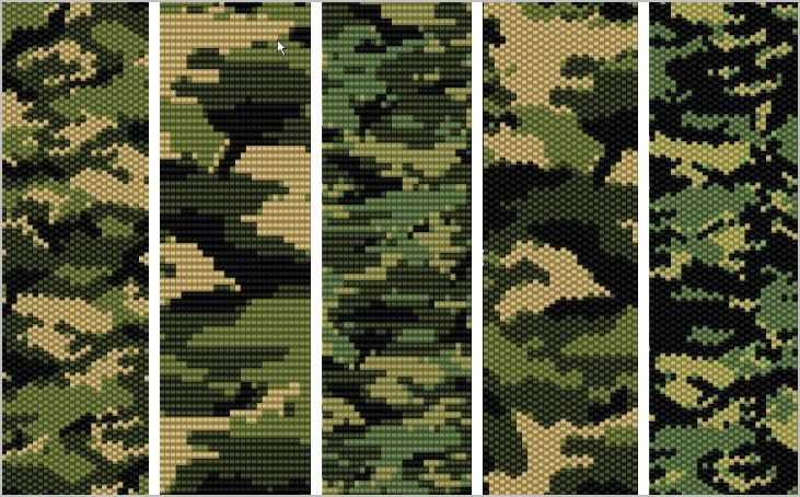 Camouflage knitting patterns
