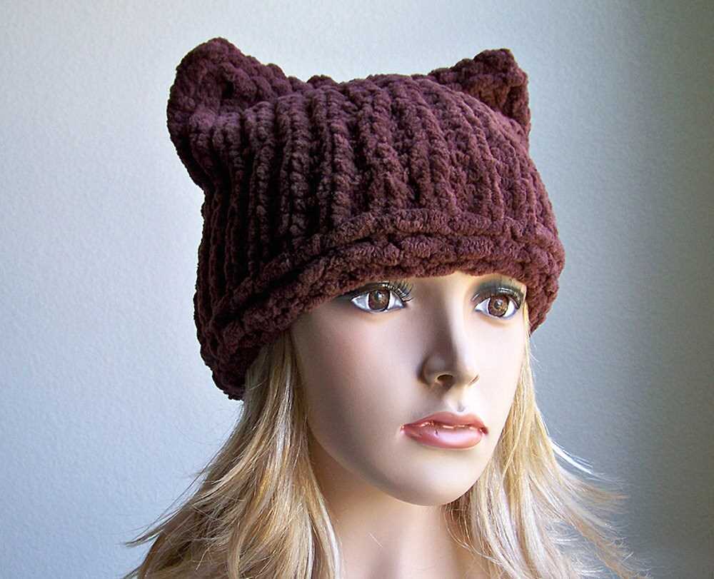 Cat ear beanie knitting pattern