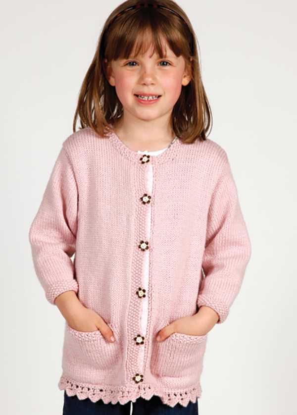 Childs cardigan free knitting pattern