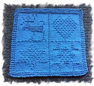 Christmas knit dishcloth pattern