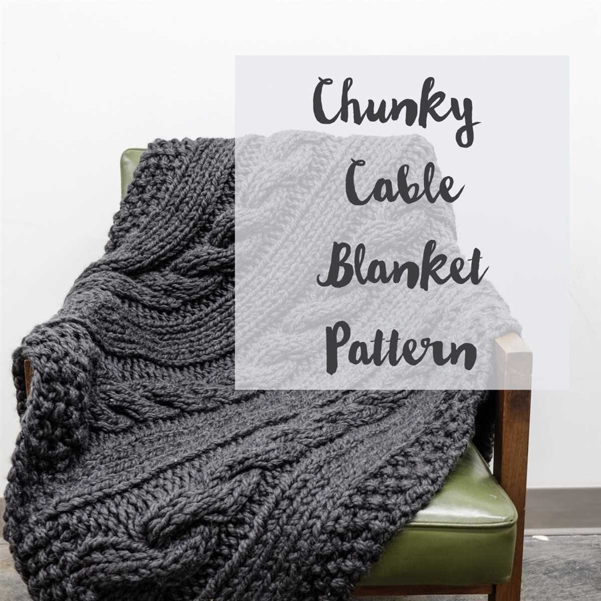 Chunky blanket hand knit pattern
