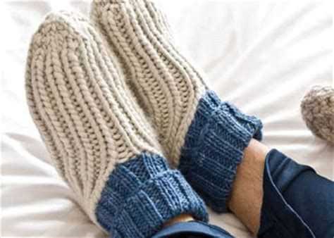 Chunky slipper sock knitting pattern