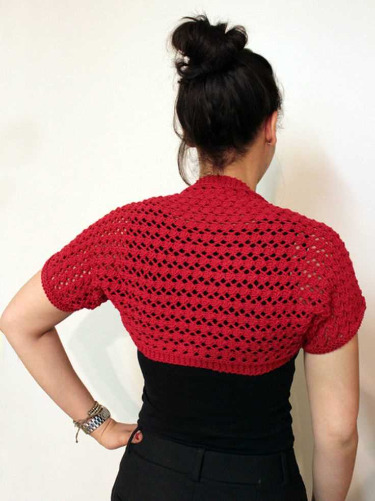 Easy and free pattern for a knitted bolero shrug — free download