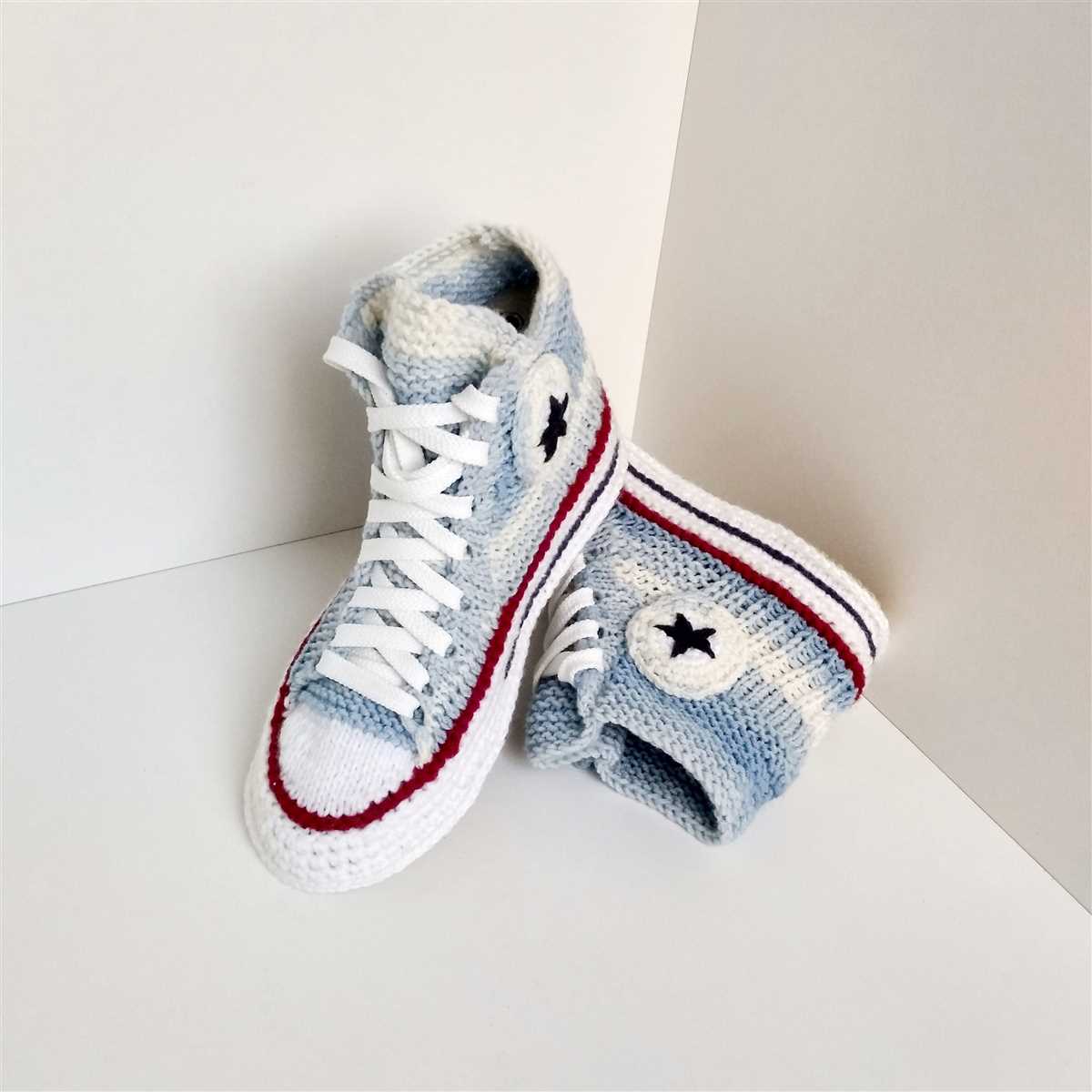 Converse slippers knitting pattern