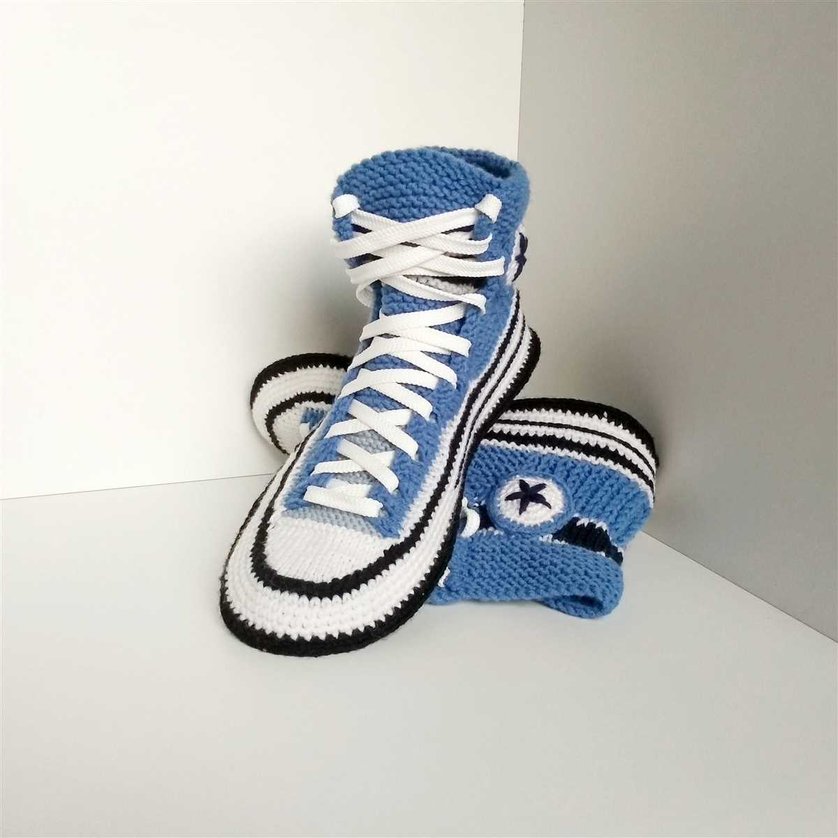 Converse slippers knitting pattern