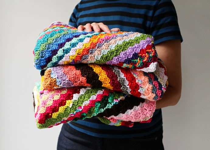 Corner to corner knit baby blanket pattern