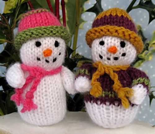 Free snowman knitting pattern
