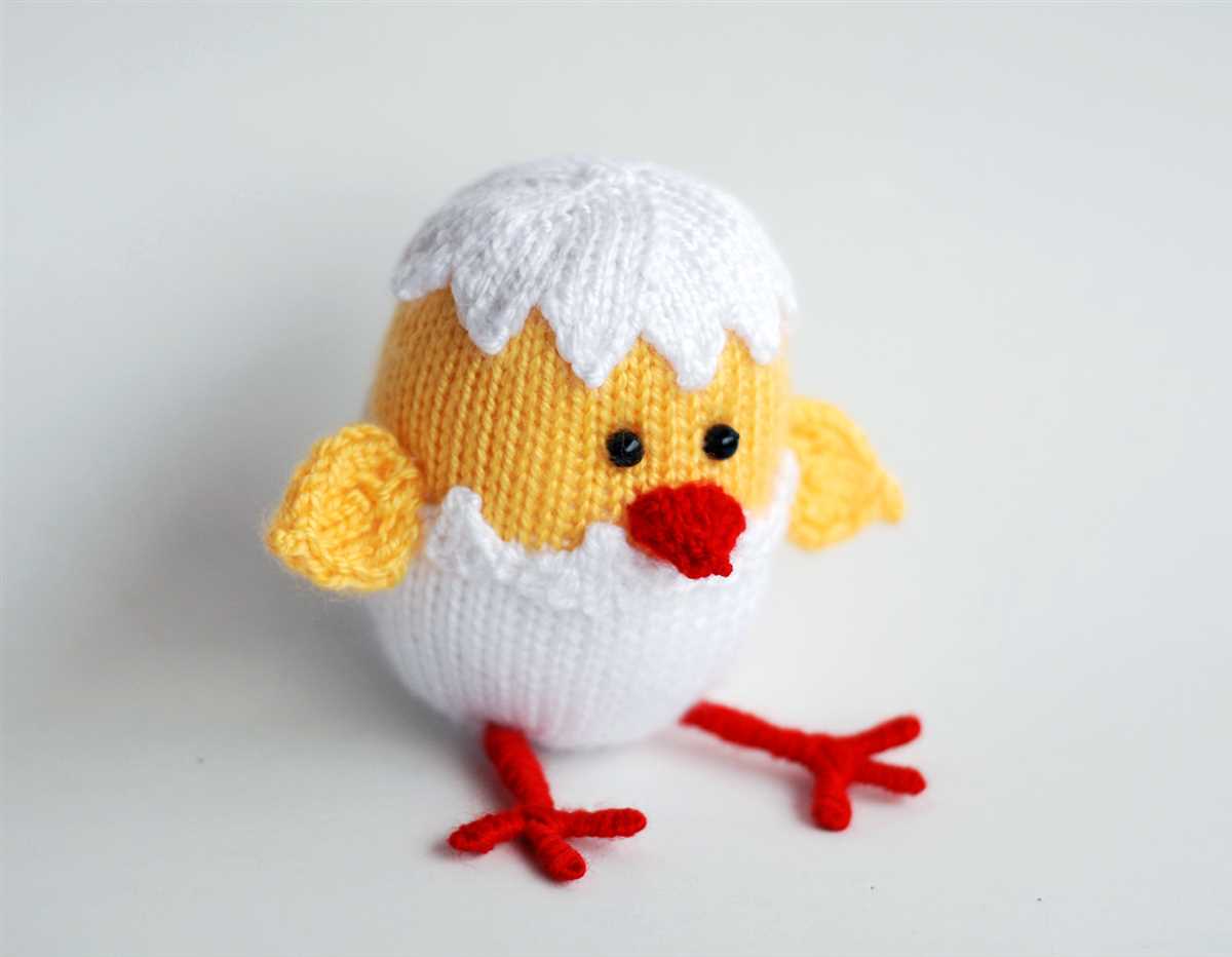 Creme egg chick knitting pattern