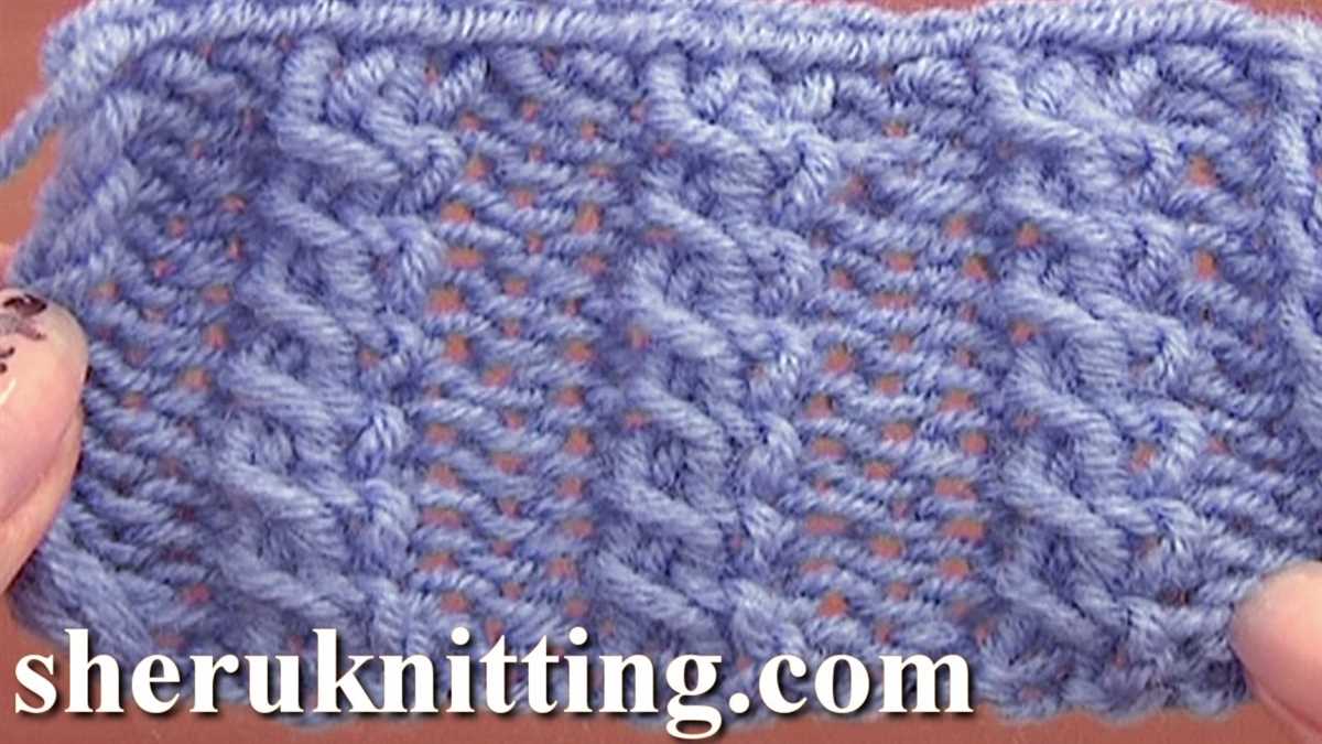 Cross cable knitting pattern